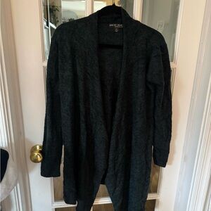 Barefoot Dreams Green & Black Open Front Cardigan